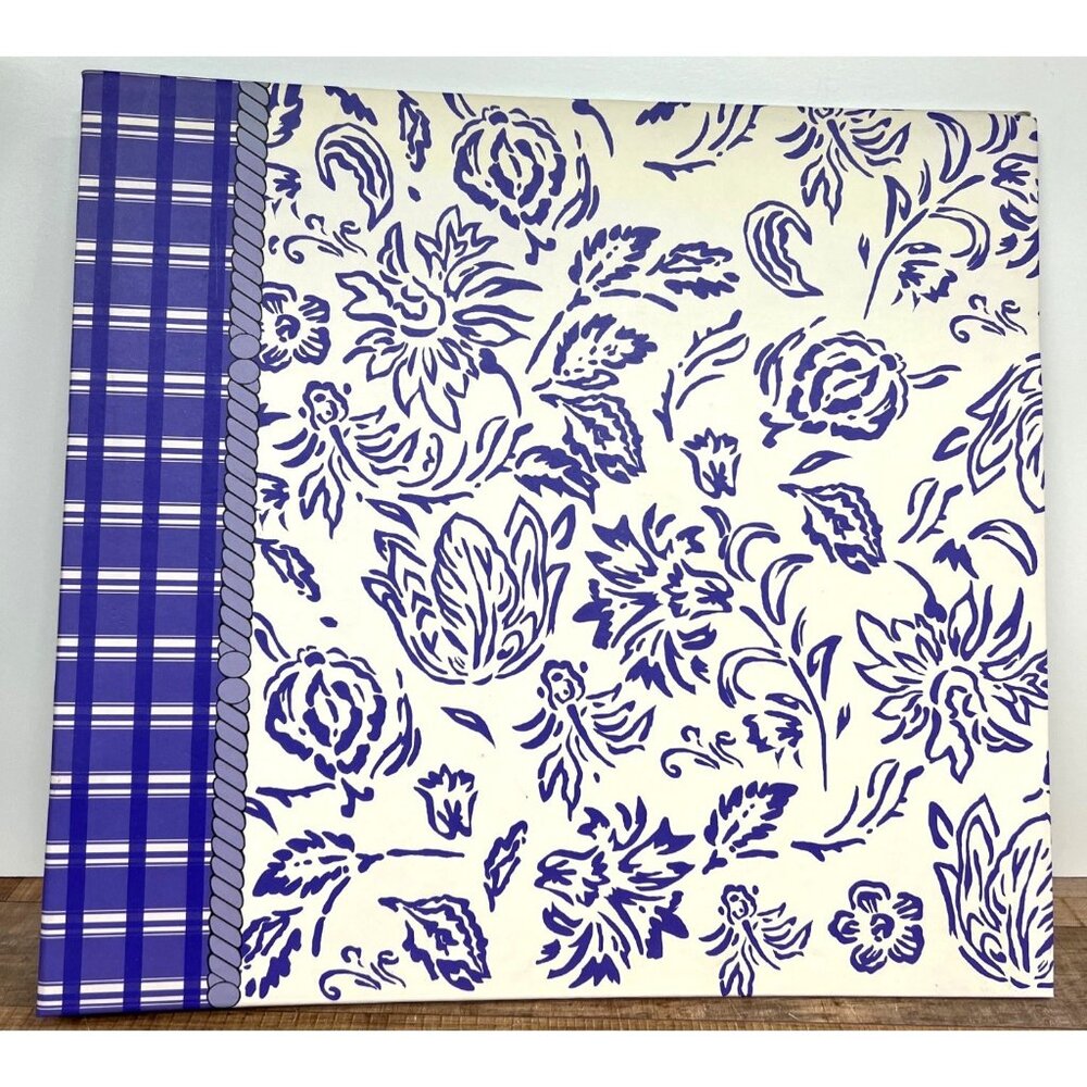 Memories Direct Floral & Plaid Scrapbook Album With Protective Sleeves
